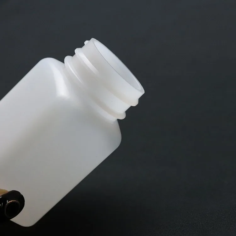 HDPE Square Shape Food Grade  45ml Child Resistant Blowing Plastic Bottle Candy Jars  Plastic Pill Bottle