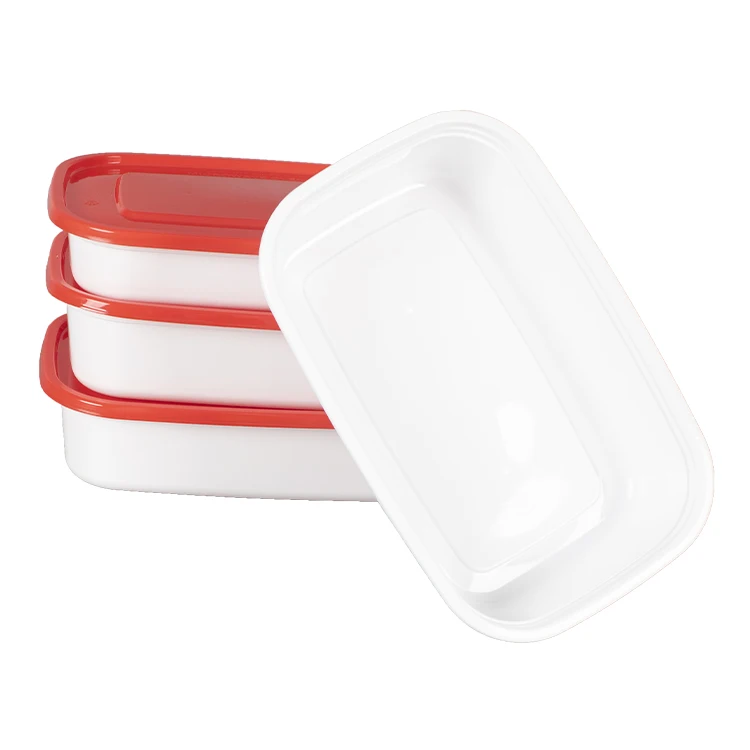 
Rectangle Safe Meal Prep Containers Plastic Disposable Food Storage Bento Box With Lid 