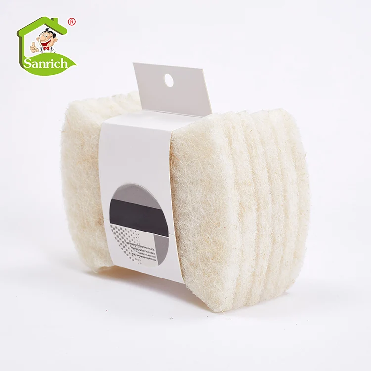 Zero Waste Eco Friendly Non Scratch Loofah Cellulose Sponge Kitchen Sisal Coconut Dishwashing Scouring Pad