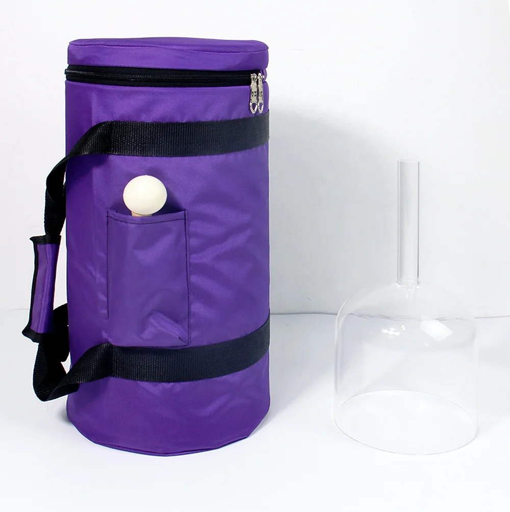 Crystal Handle Singing Bowl 440hz Hand Held Clear Glass Singing Bowl Sound Healing And Meditation Bowl