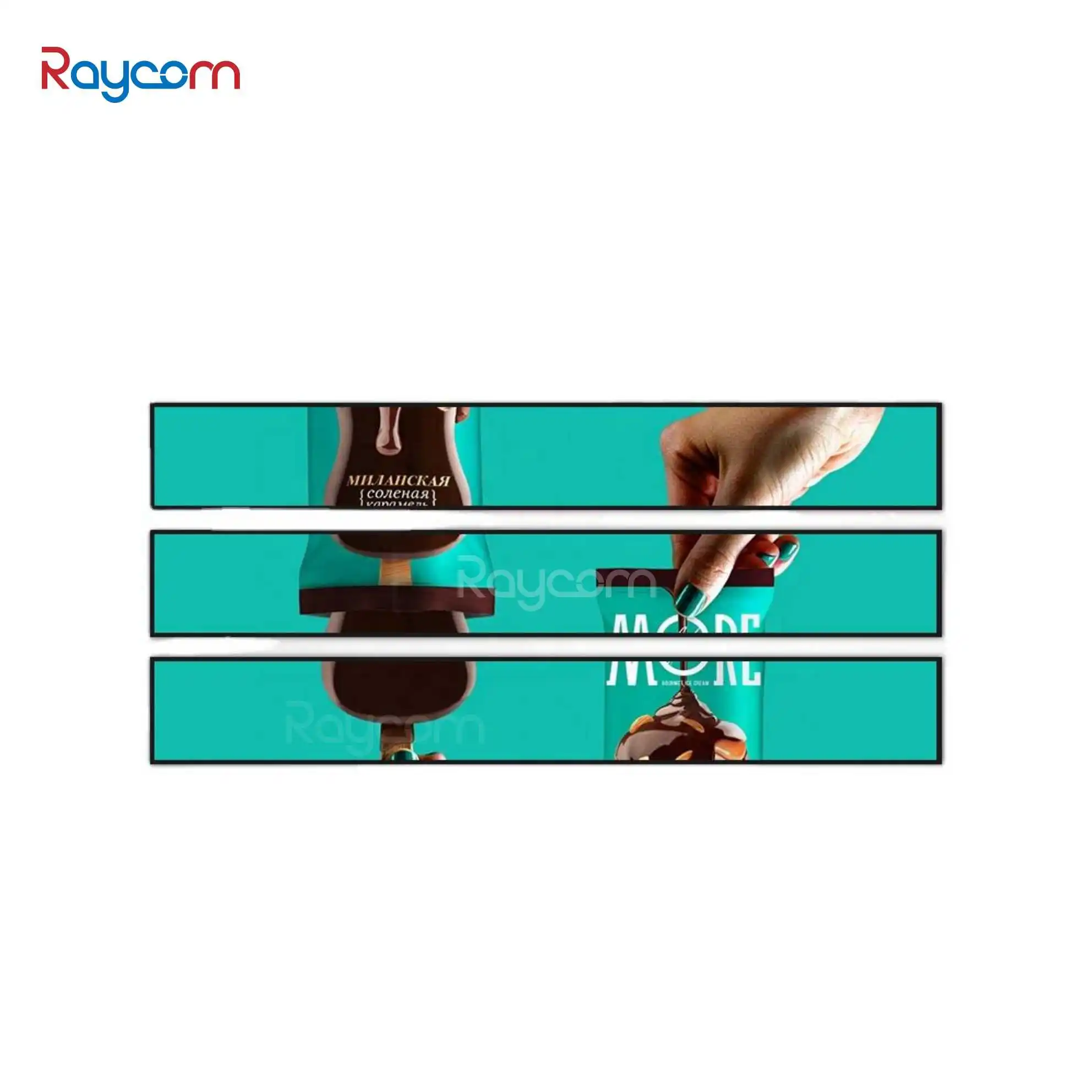 Raycom 23-Inch 4K Resolution Stretch Bar LCD Monitor for Retail Store & Shopping Mall Advertising Supermarket Information Screen