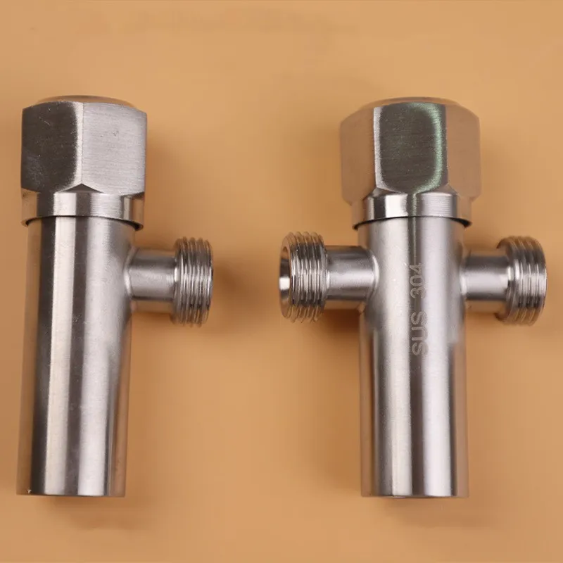 Female Thread 304 Stainless Steel Faucet Triangle Valve Thread Angle Valve Inlet Water Stop Valve