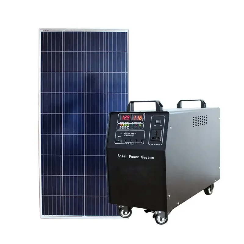W-TEL Portable Solar Generator MPPT Lithium Battery 1000W Solar Portable Power Station With Solar Panels