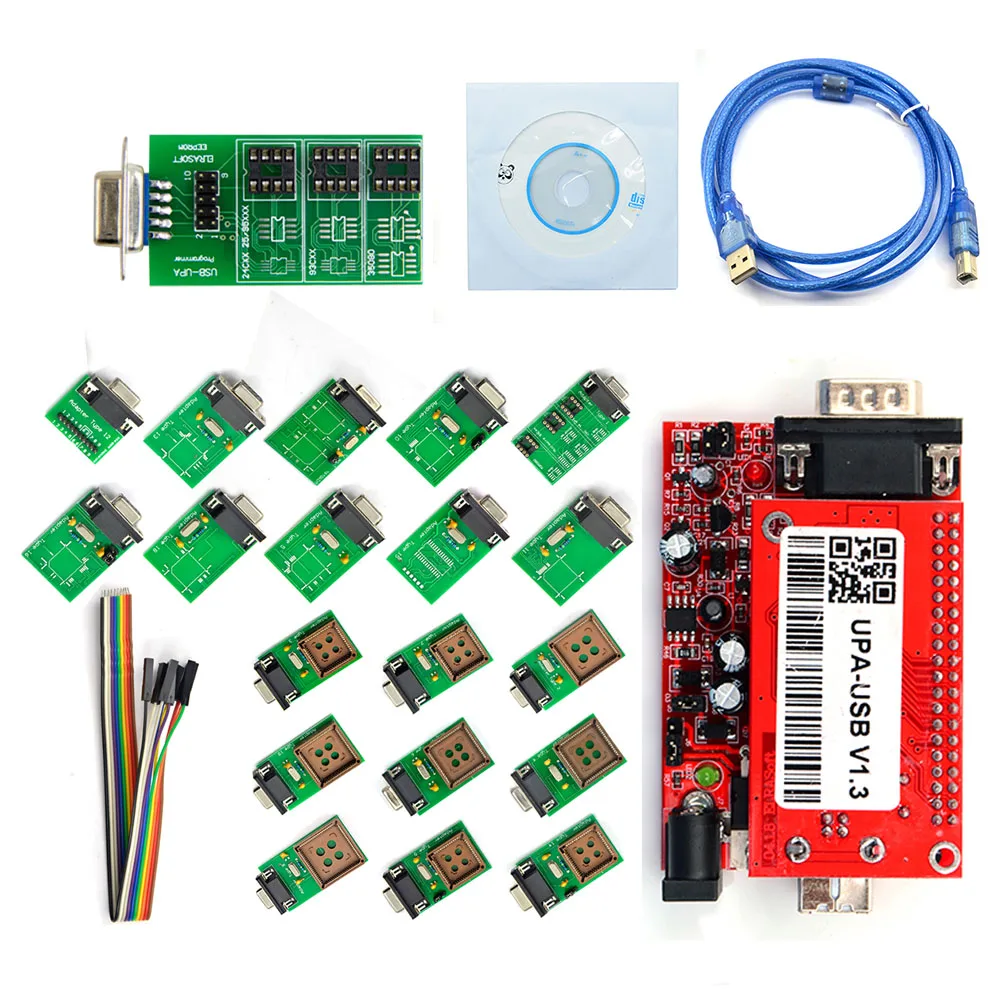Инструмент для настройки микросхем ECU наименьшая цена UPA-USB программатор V1.3 с адаптерами TMS и NEC
