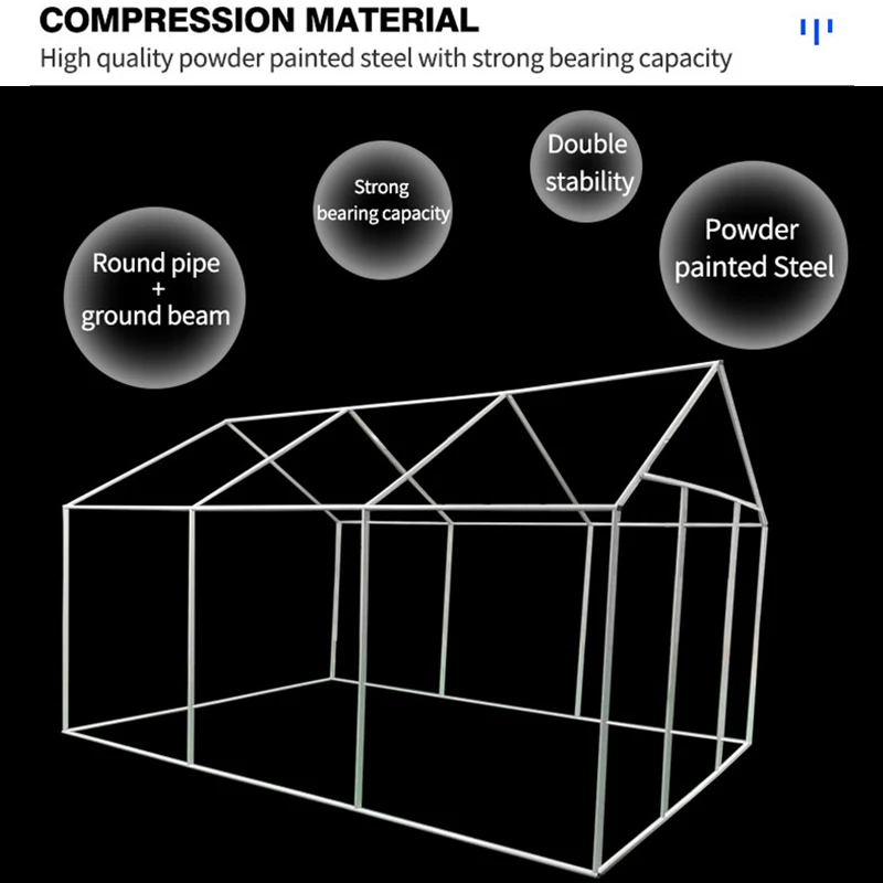 STALLMASTER Large 2*3m Survival Shelter Tent Natural Disaster Relief Dual Doors Single Steel Oxford Outdoor Emergency 4 Persons