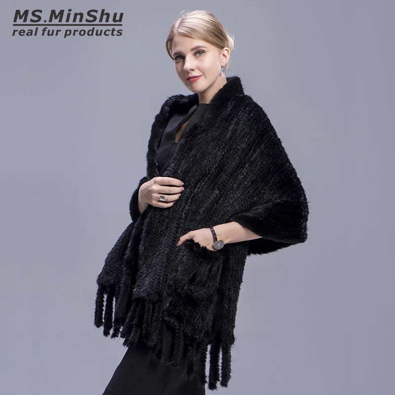 Женский шарф из норки