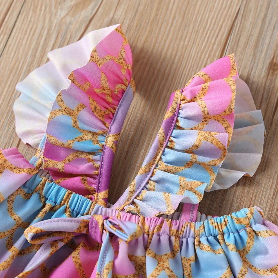 High Quality ins Upscale Fashion Swimsuit Baby Girl Pink Swimsuit  Baju Renang