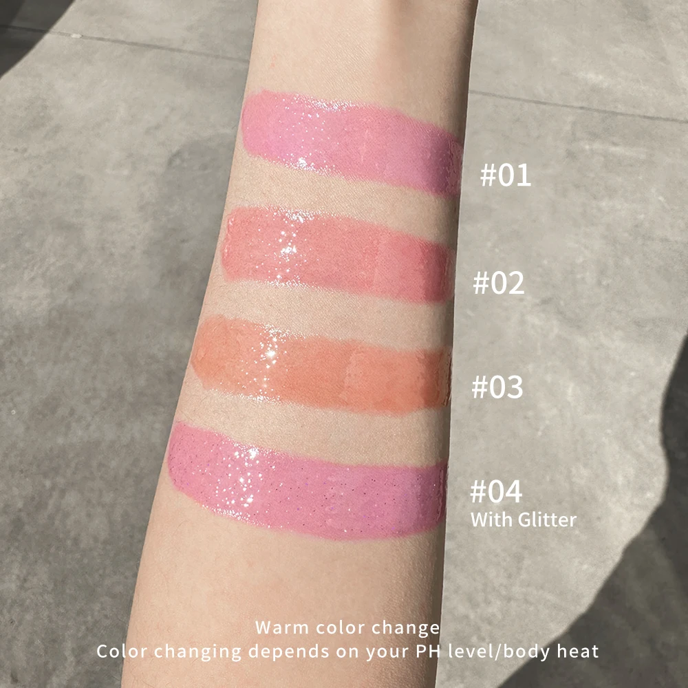 New Color-changing Lip Gloss With 4 Colors Lip Beauty Glossy Plumping Lip Gloss