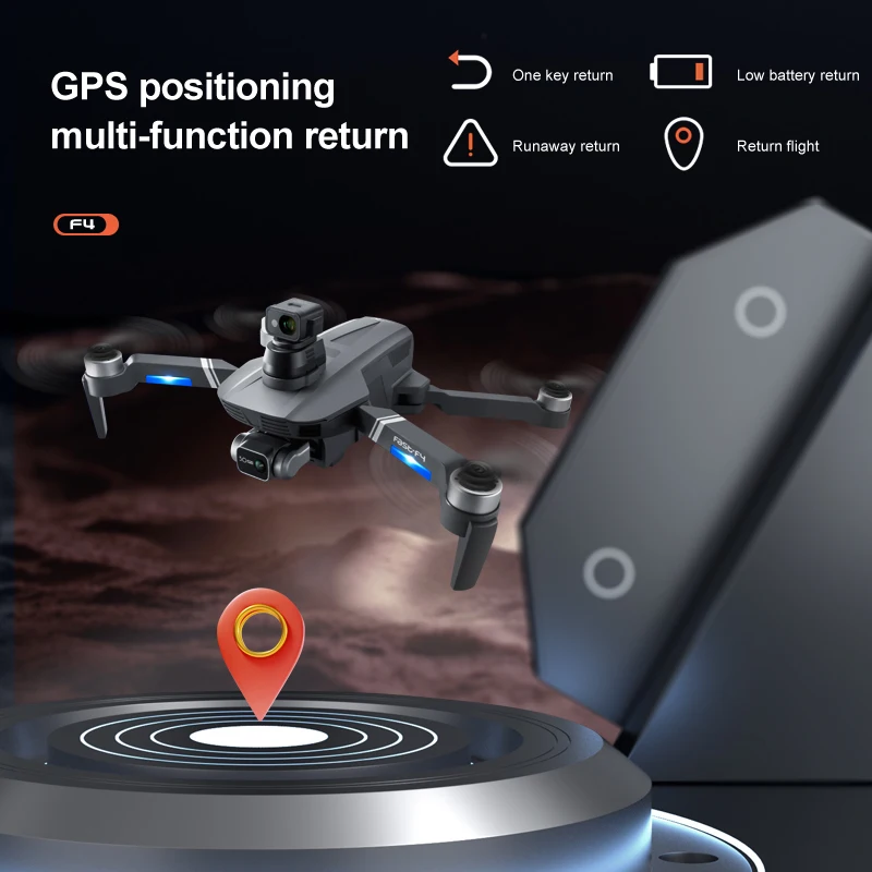 4DRC 4D-F4 6K HD 3-осевая камера Rc Дрон Wifi 360 ° Предотвращение препятствий бесщеточный GPS Интеллектуальный трекинг Квадрокоптер