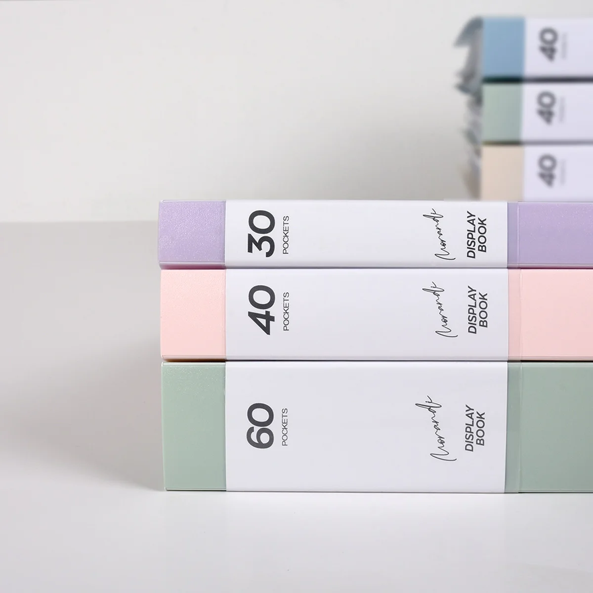 Custom Morandi Multicolor A4 Size File 20~60 Pockets Clear Display Book Presentation