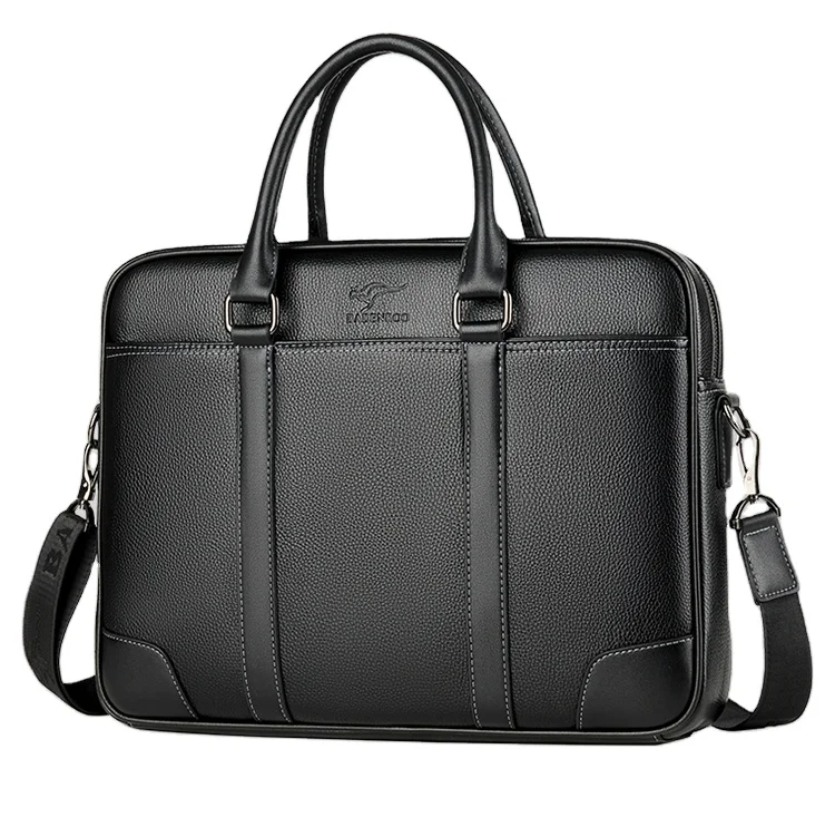 2021 new Design luxury Business Laptop waterproof computer Handbag Coffee Men Bag Soft Sided Leather Briefcase