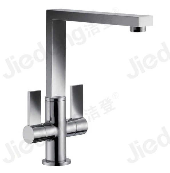 
two lever high quality brass tap bathroom gooseneck swan faucet (R11) 