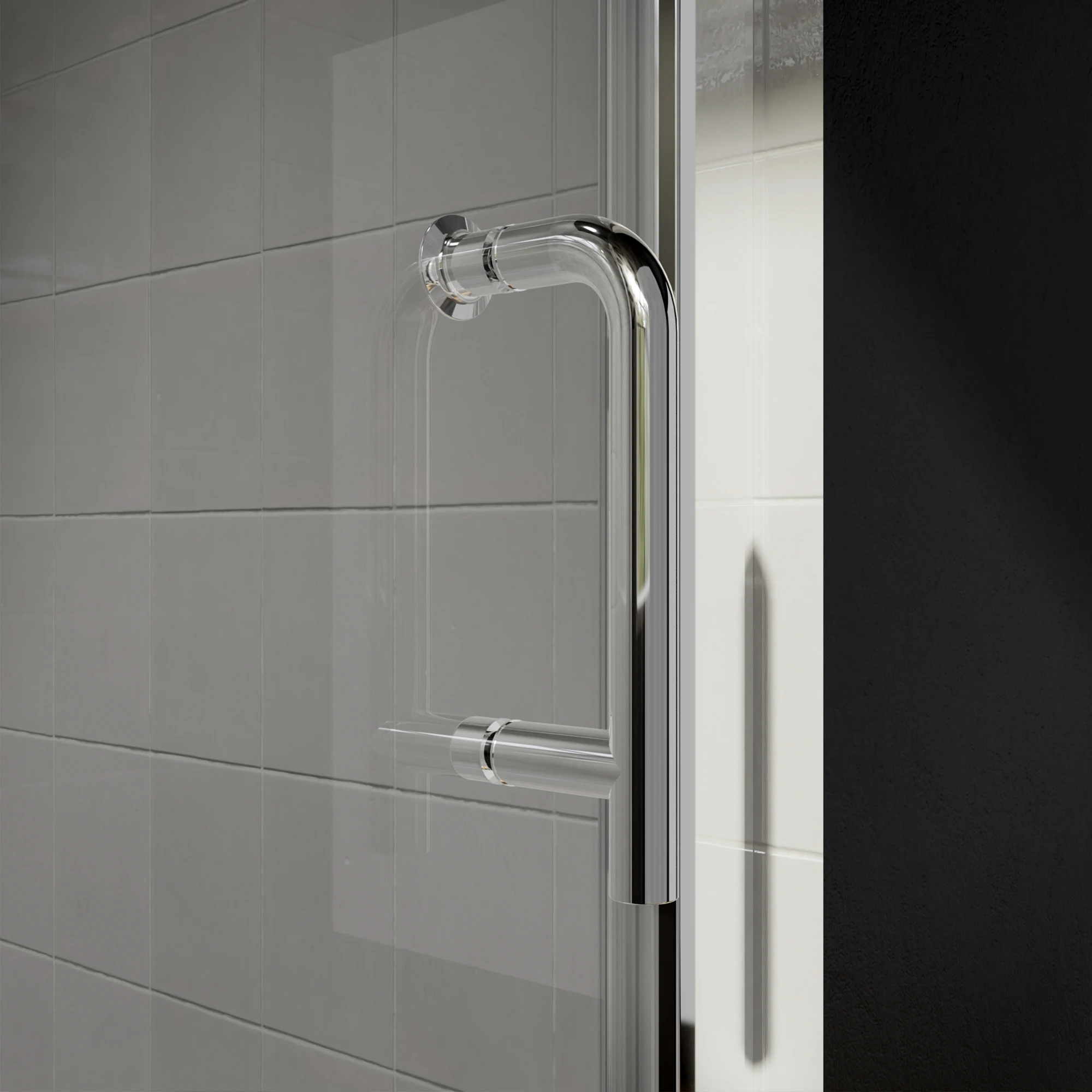 USA Free Shipping Shower Doors Pivot Frameless Shower Door With Clear Glass Silver Bathroom Shower Glass Door