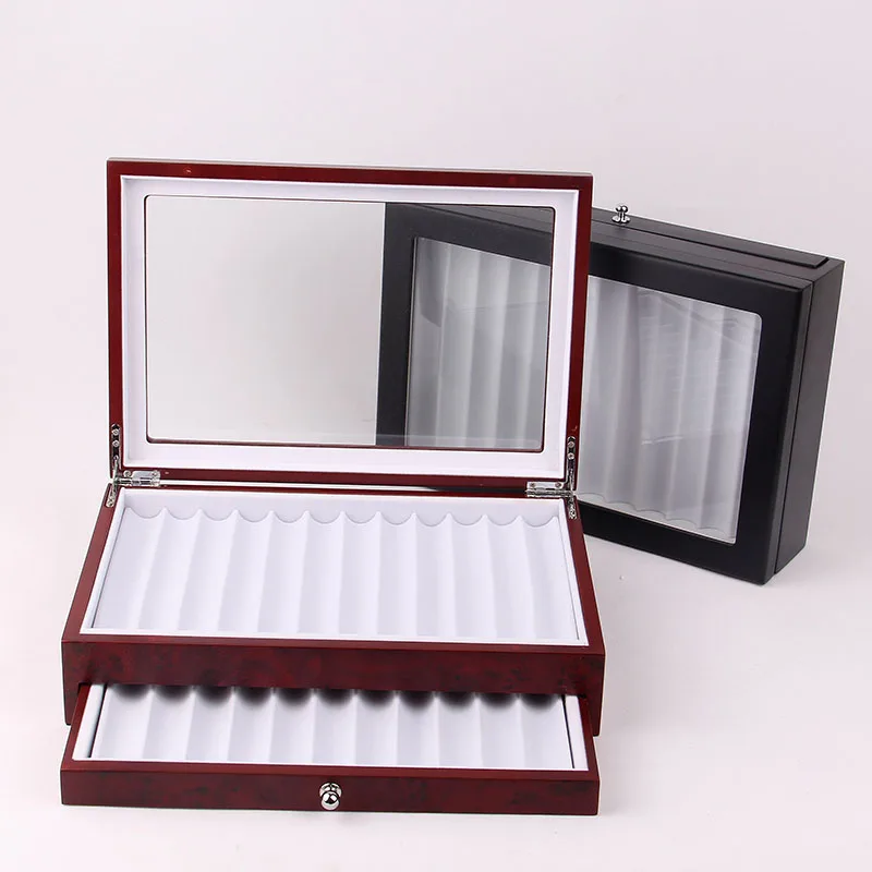 
Luxury Gift Pen Packaging Box 23 Slots Pen Organizer Box Wooden Pen Box Wholesale 