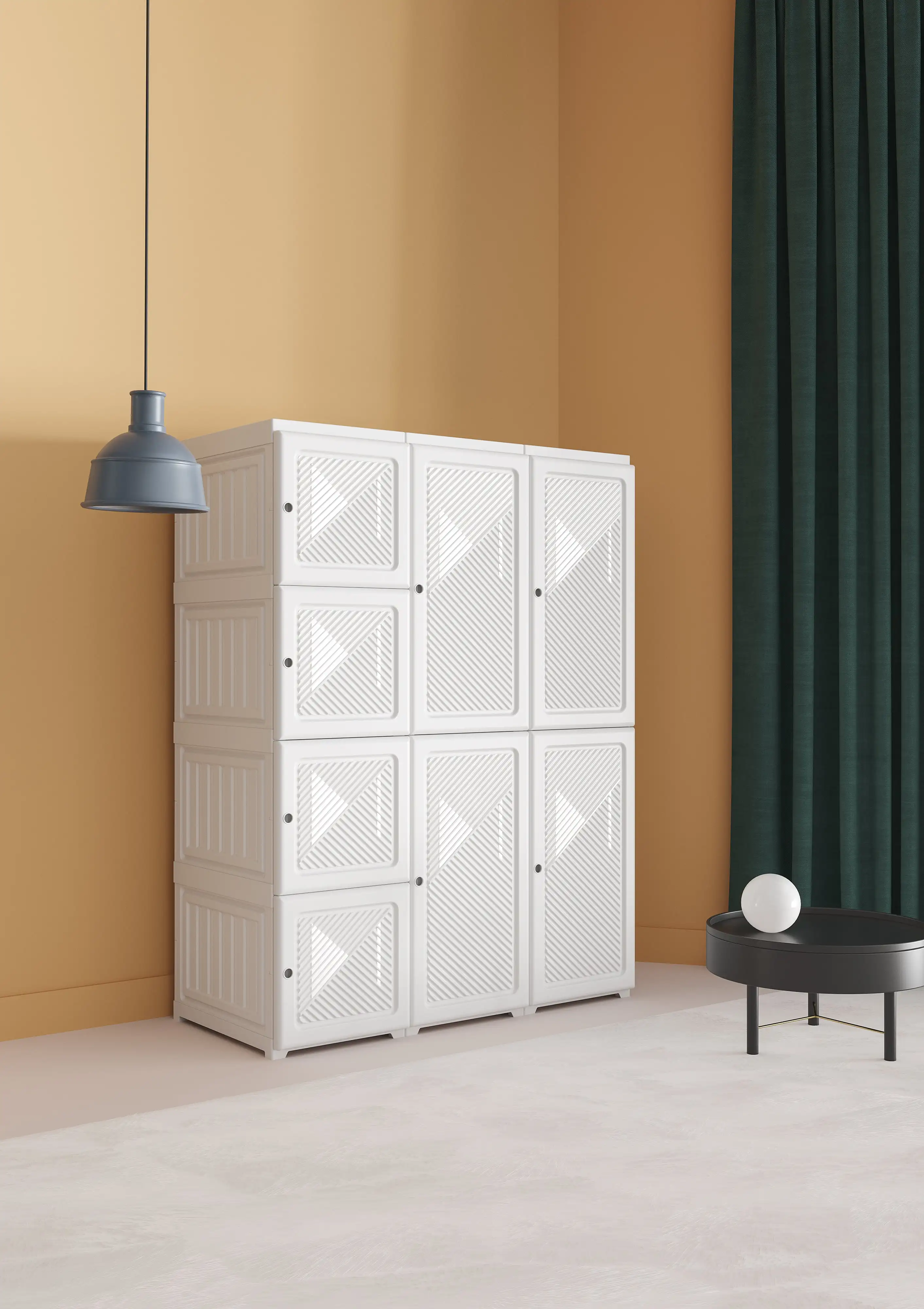 Balom Clothes Aluminum 3 Doors Single Mirrored Sliding Doors Dressing Wardrobe Closet