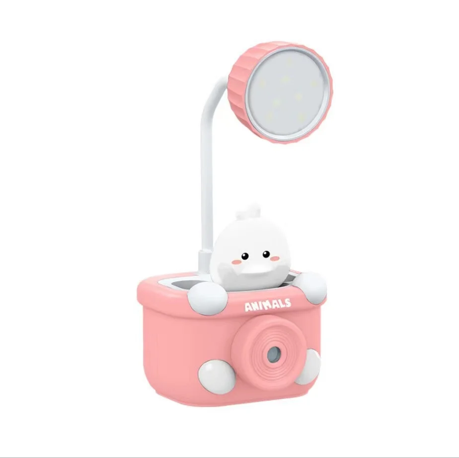 Kids Bedside Table Lamp Led Mini Charging Study Desk Lamp Student Led Lamp Table with Pencil Sharpener Sharpener