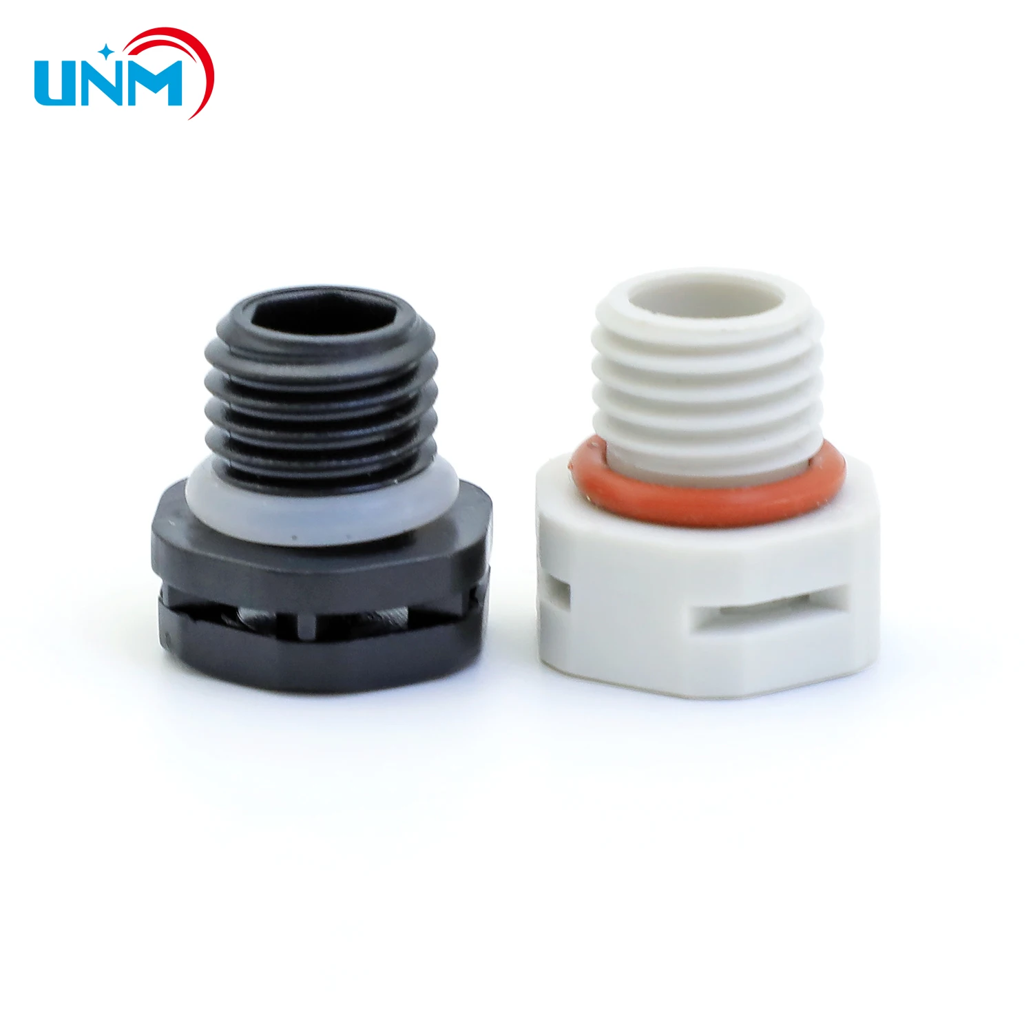 UNM M12 Customization Round Black Plastic IP67 IP69K Waterproof Pressing Air Vent Plug Balance Pressure Valves