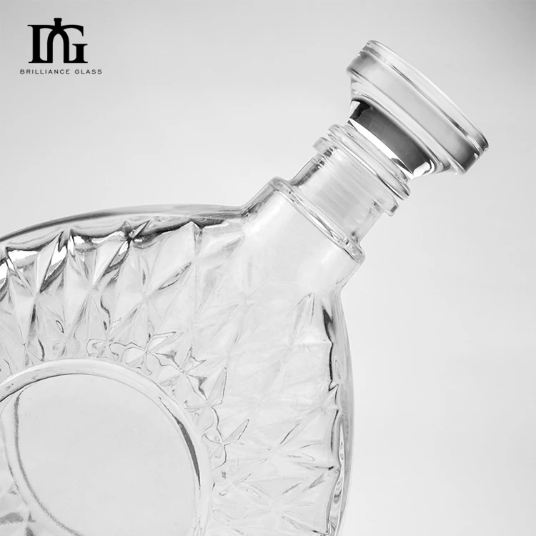 Special Design 750ml Spirits Vodka Whiskey Gin Clear 500ml Empty Gin Glass Custom Liquor Bottles