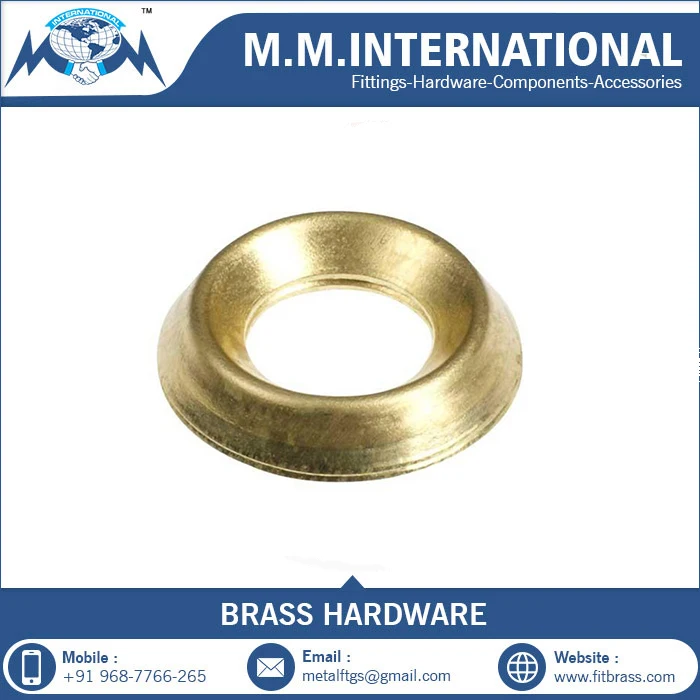 Brass Golden Plated Screw Cup Washers for Industrial Oil Liquid Application Customized Washers
