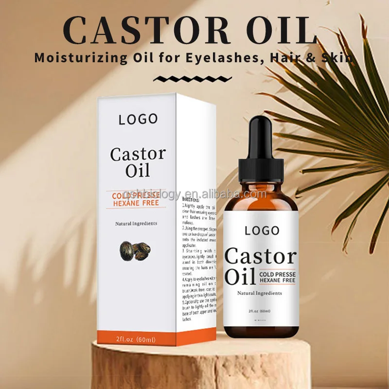 100% Natural Organic Cold Pressed Jamaican Black Castor Oil - Pure Unrefined Oils For Thickening Hair,Eyelashes,Eyebrows