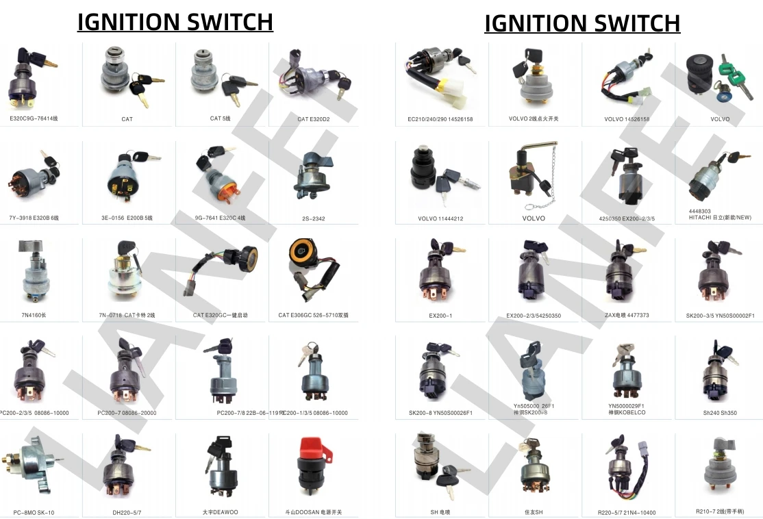 PC130-8 PC200-8 PC220-8 PC240-8 PC270-8 PC300-8 PC350-8 20Y-06-42121 Komatsu Excavator Parts Headlight Switch