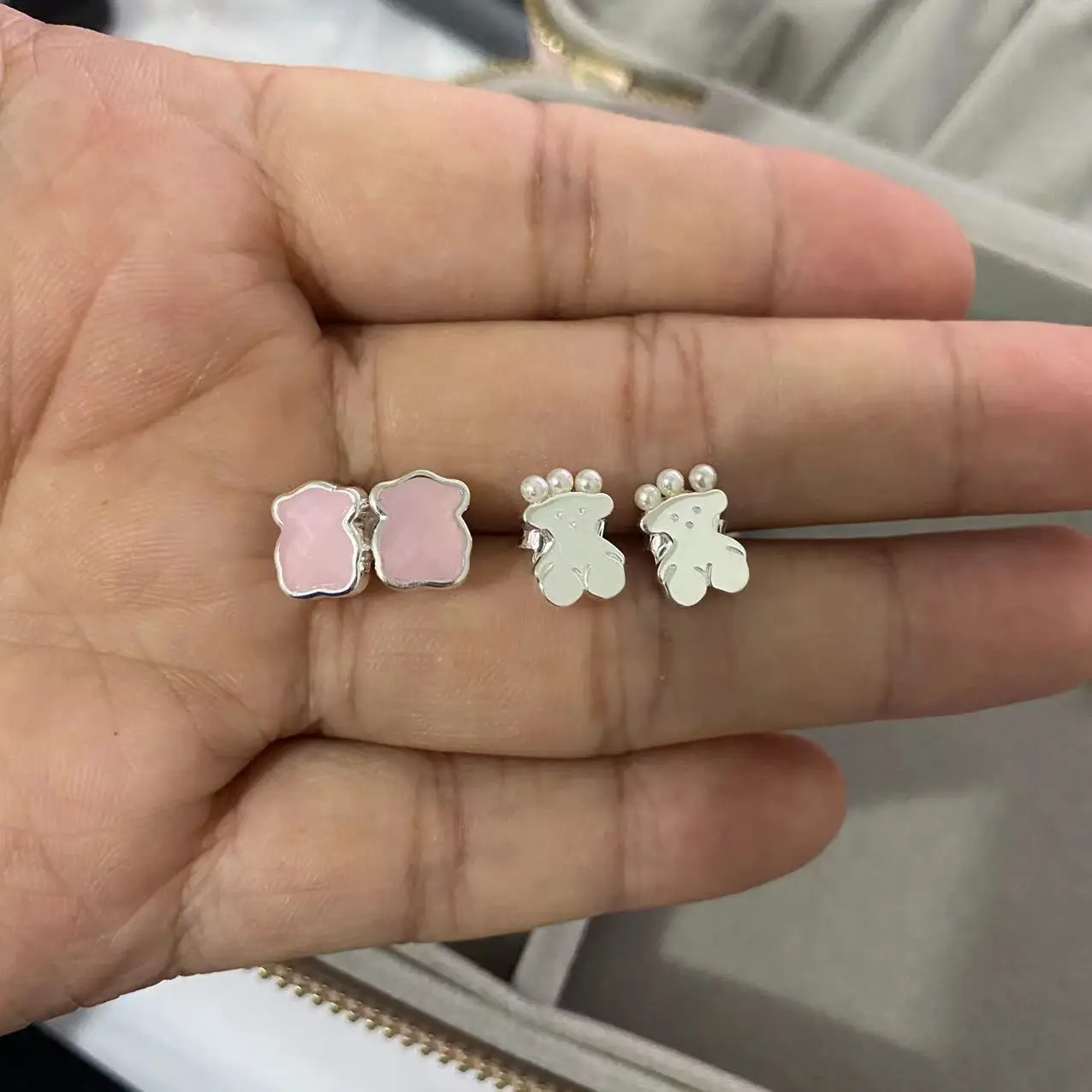 High quality 925 sterling silver Stud Earrings Touses 18K Gold Spain Bear Dangle Earring Jewelry For Women