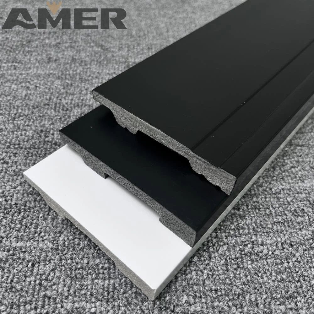 AMER Factory price Modern Flooring Accessories Polystyrene Ps Waterproof Skirting Base Board Trims Plastic PVC Baseboard