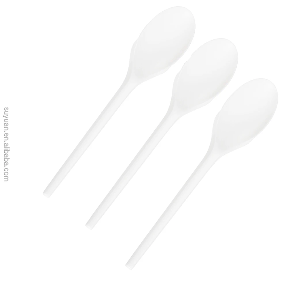 Bulk Package 6 inch Corn Starch Disposable Spoon for USA and Europe Market Biodegradable Cutlery