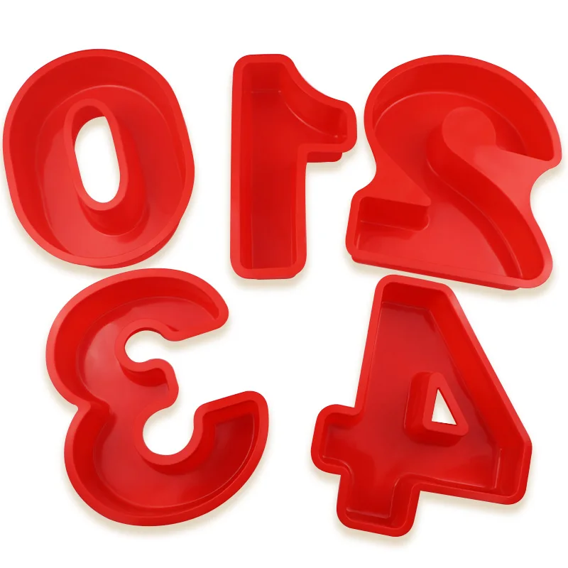 286 10 inch digital number shape silicone cake mold creative cake mold DIY baking cheese silicone mold cake bake base home use