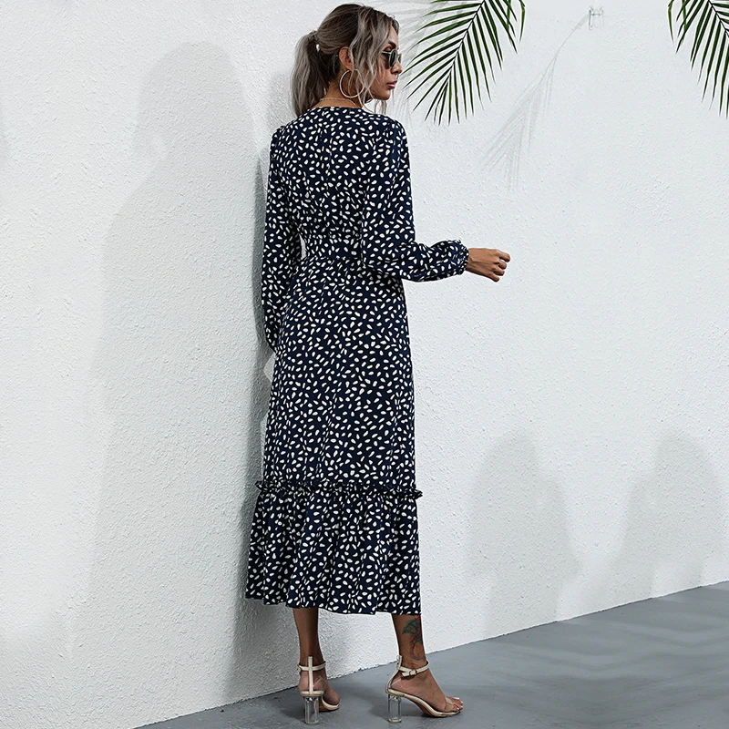 Vestidos Bulk Clothes New Arrival Dresses Women Classic Midi Dress Women Casual Dresses Women Printed