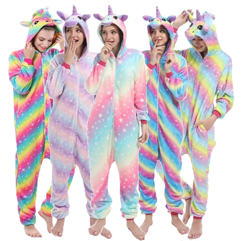 women animal cartoon flannel onesie pajamas pyjamas pijamas de animales adult soft Pijama Kigurumi pijam de animal
