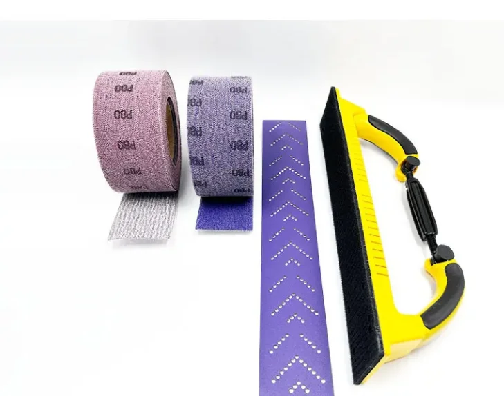 Cyclonic Perforated 70x400 Sandpaper Dust-Free Polishing Emery Cloth Roll Ceramic Abrasive Hand Pushed Board Paper OEM/ OBM