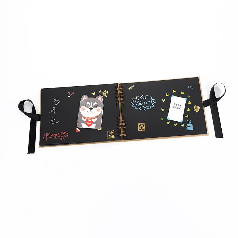 Joytop back to school 8x12 inch diy photo album paste type growth commemorative photo album gift box set