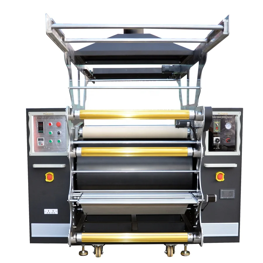60cm oil drum sublimation rotary automatic laser position polyester lanyard roller digital printing heat press machine