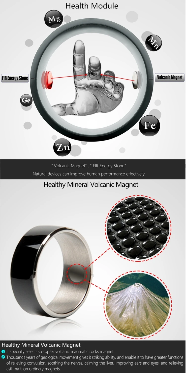 Newest Smart Ring Gold Waterproof Mini Women Men Mobile