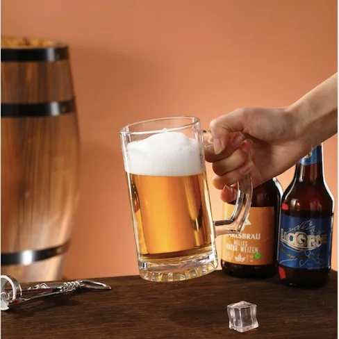Wholesale 500ml Straight Barrel Beer Mug Family Party Classic Bar Design Aluminum Clay Ceramic Material PC Boxed Drinkware Wine