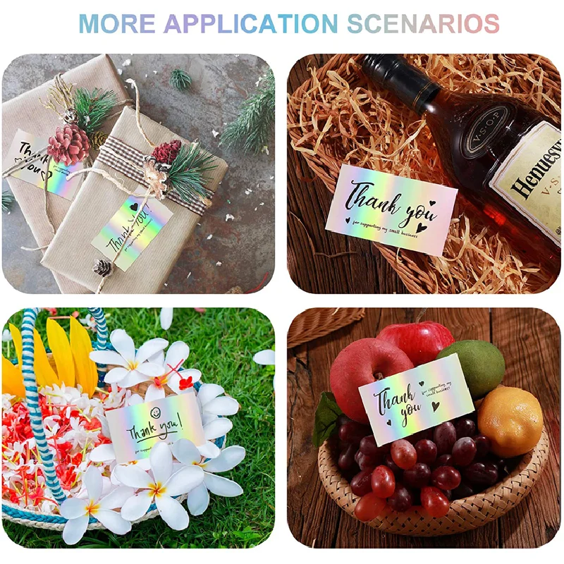 High Quality Wedding Invitation Glossy Holographic Greeting Card Thank You Cards