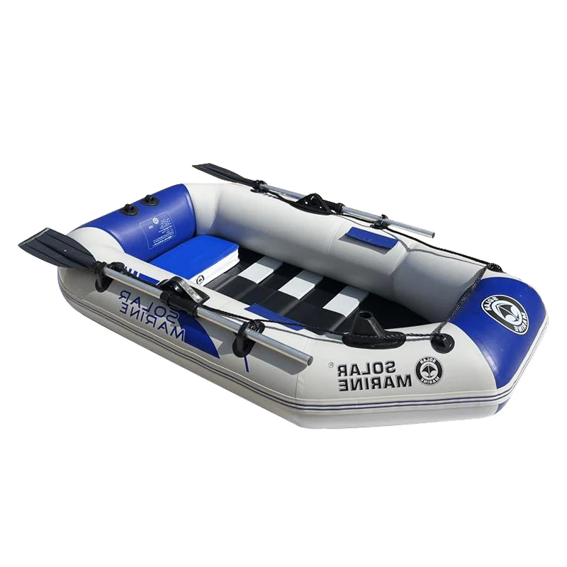 Solar Marine Single PVC Boot Inflatable Fishing Boat Kayak Lightweight and Folding Rowing Touring Canoe Rescue Dinghy for Adults