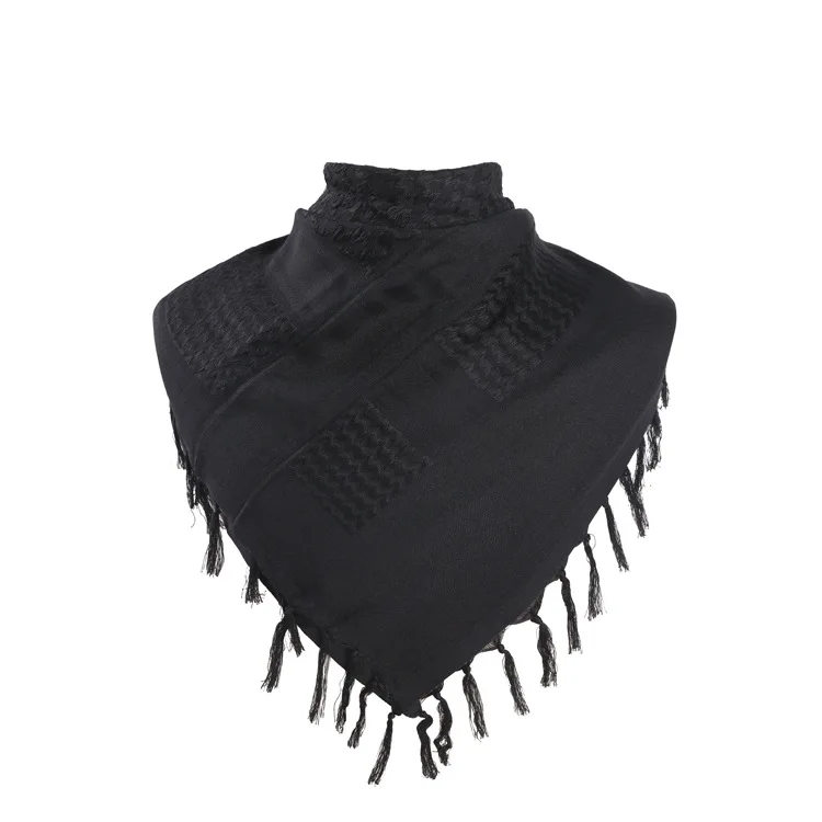 Outdoor Tactical Arab Scarf Desert Keffiyeh Windproof Shemagh Shawl Neck Scarves  Cotton 110*110 cm
