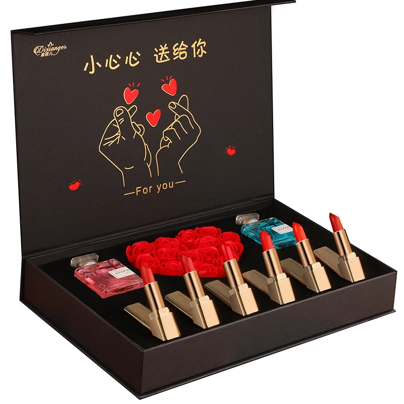
Lipstick perfume gift box plus two models designer set luxury perfume 