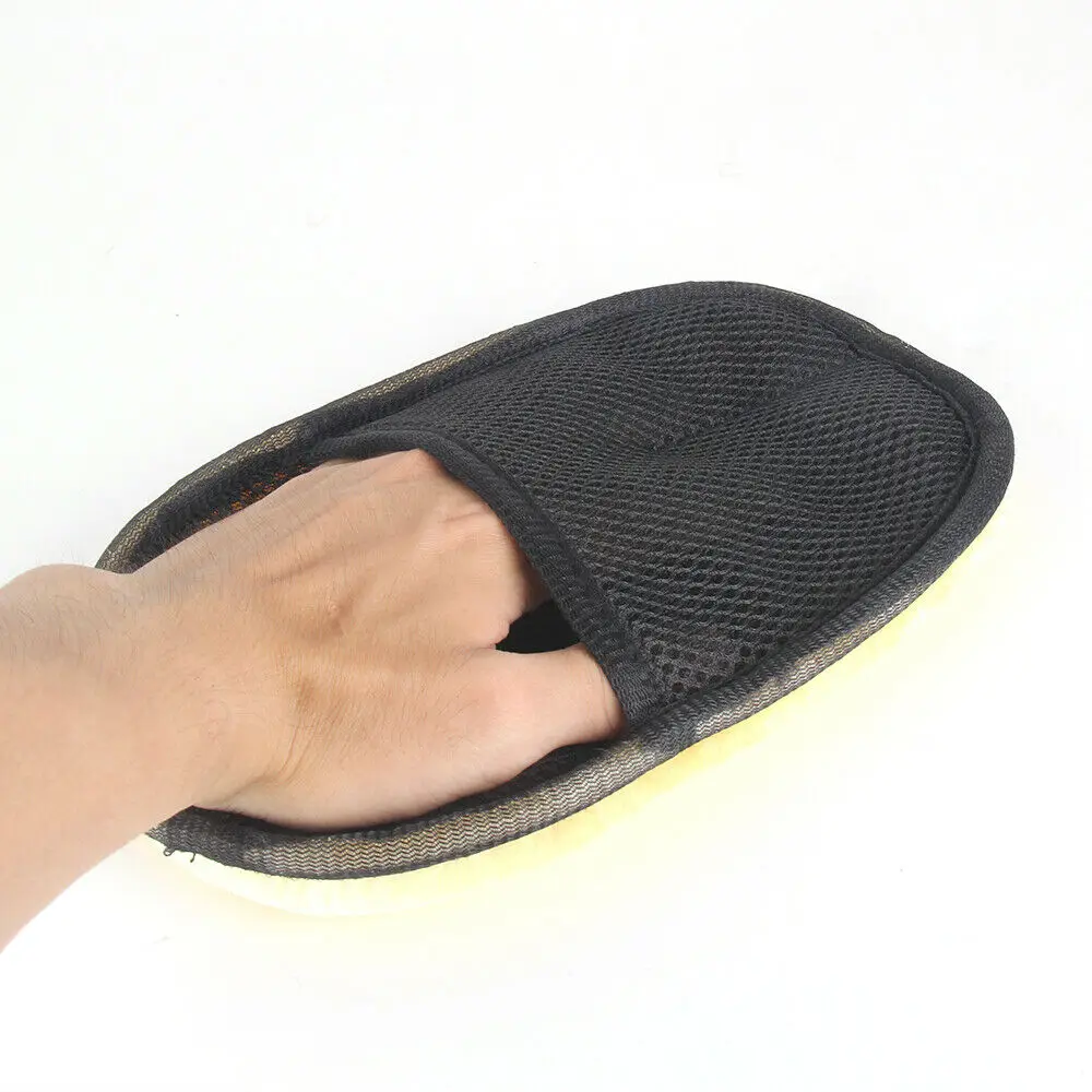 
Deluxe microfiber black car wash cleaning mitt 