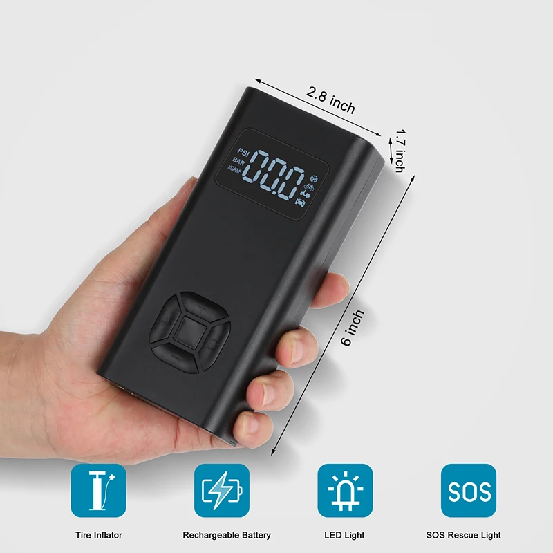 
Inflator Car Bike Tire Balloon Air Bed Inflator Pump 12V/20V Power Digital Portable Mini Air Pump 12V 