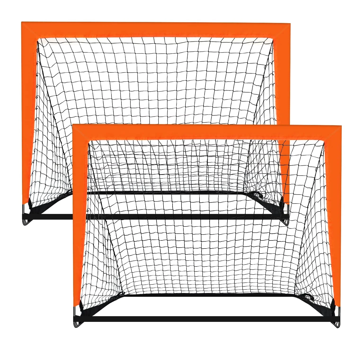 Factory Price 4 x 3ft Size Portable Kid Soccer Goals for Backyard, Indoor and Outdoor Pop Up Soccer Goals, Orange