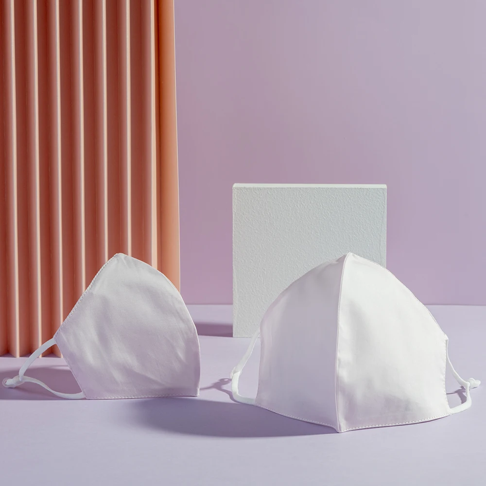 
Hot Sales Reusable 2 Layers With Filter Pocket Summer Plain Light Pink Face Cover For Woman 