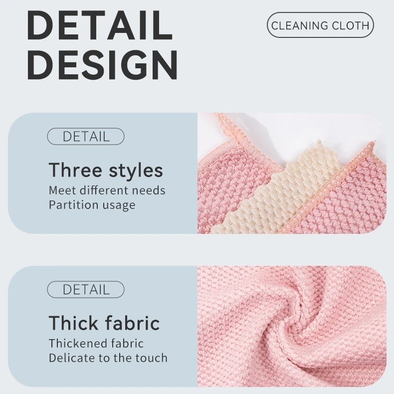 Customized Microfibre Cleaning Cloths Kitchen Cleaning Towels Home Car Glass Reusable Towels Microfiber Wipes Towels