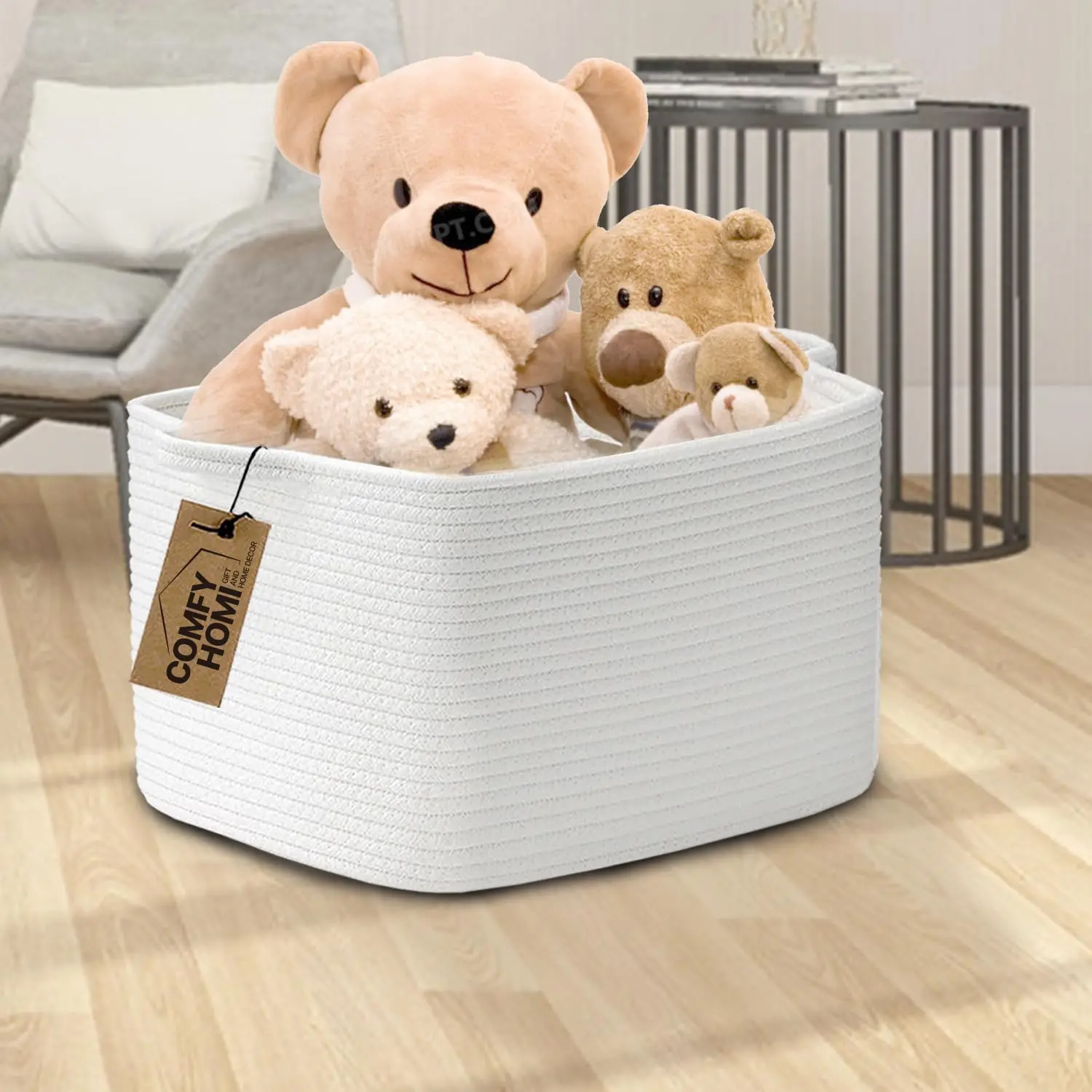 Xinyide AmazonQuality Factory price cotton rope woven basket storage laundry, storage baskets jute, laundry baskets hamper 20x13