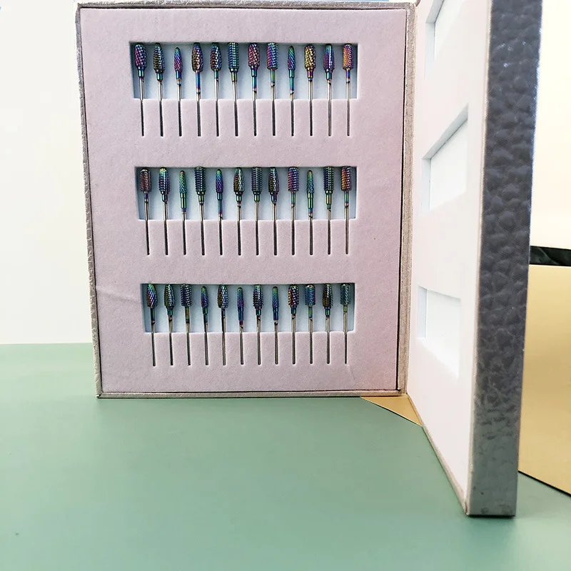 Polishing Head Storage Bits Drill Nail Box Rack Nail Drill Bit Set Holder Display For Nails