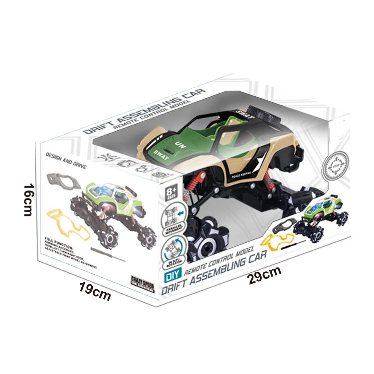 wholesale 1/16 DIY remote control assemble rc car toys with 4 light