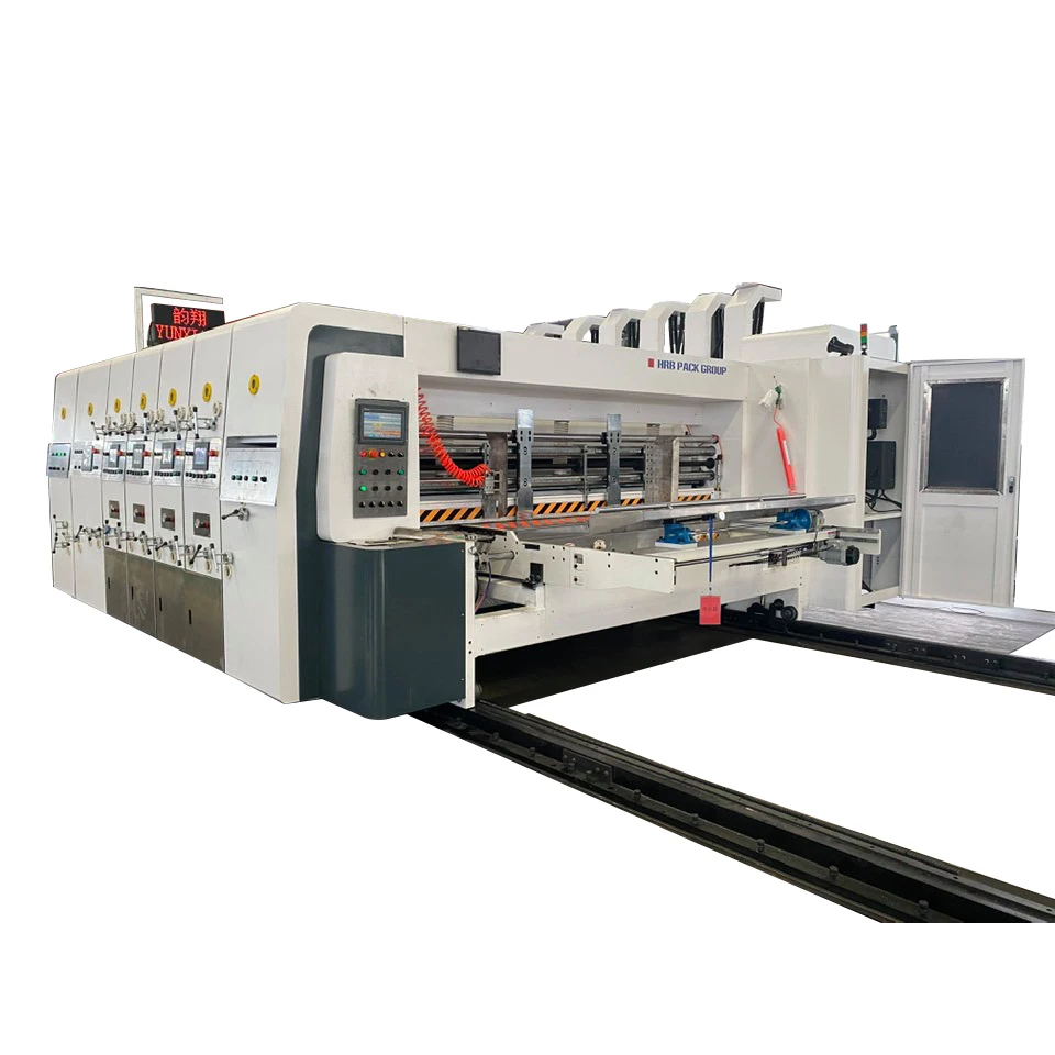 good price and high speed printing die cutting machine/carton box flexo chain feeding printing slotting machine