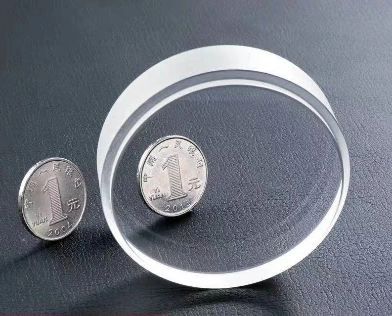 Factory Custom Big Size Dia 200mm Chemical Tempered Stepped Borosilicate Glass Discs Window For Stove